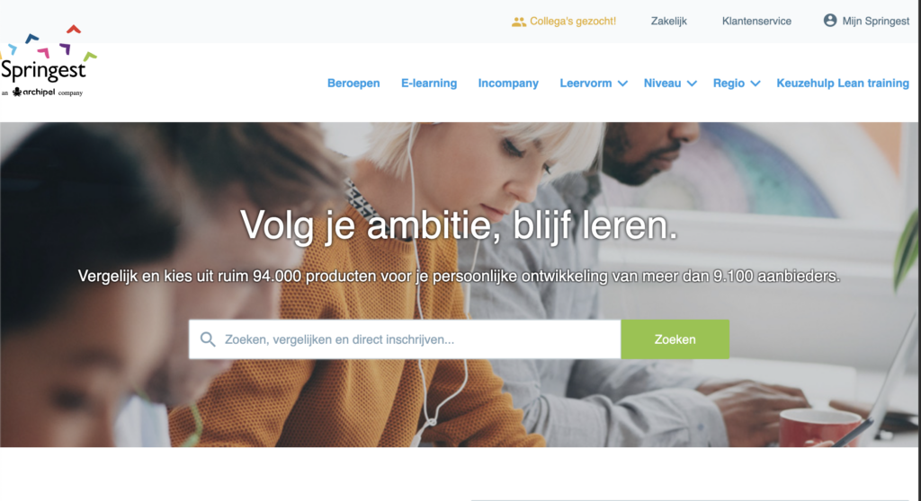 Vergelijk en zoek via Springest