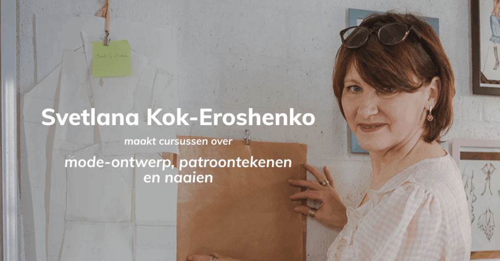 Omslagfoto blog Svetlana die cursussen maakt over kleding en naaien op Soofos
